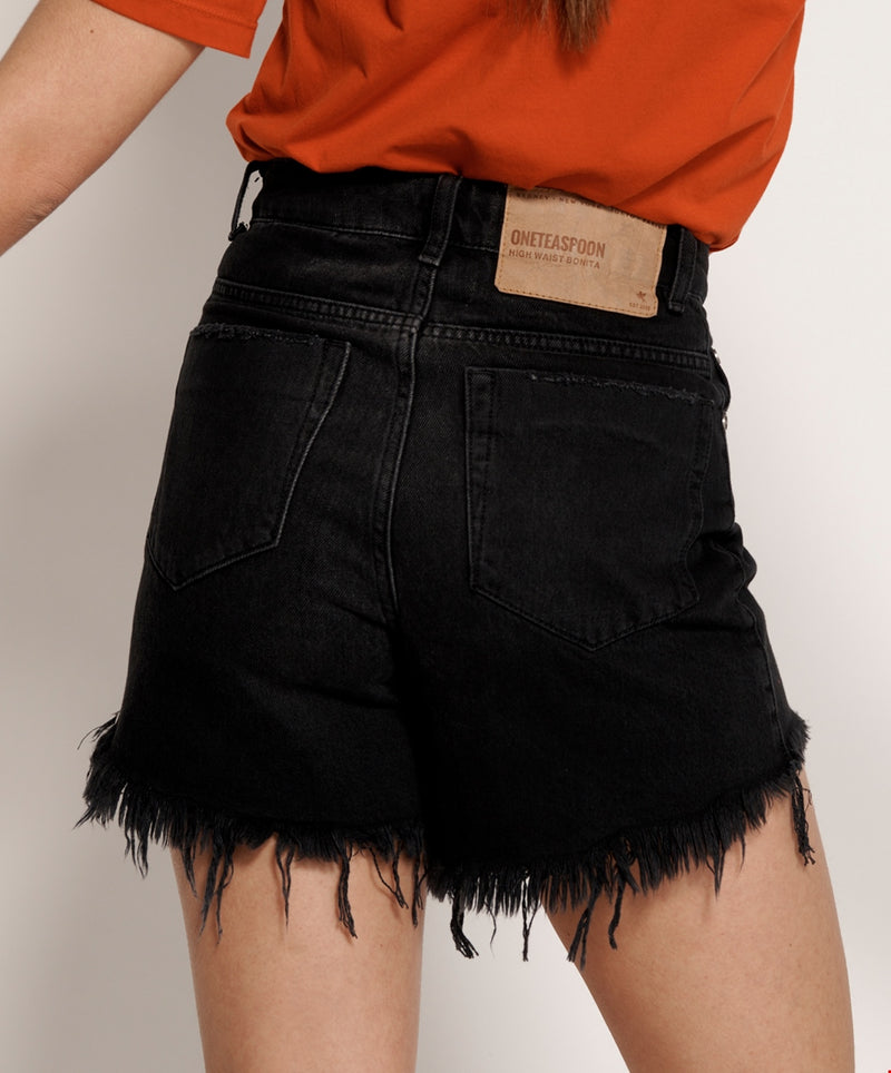 One Teaspoon Black Bonita High Waist Jean Shorts – Bliss Bandits