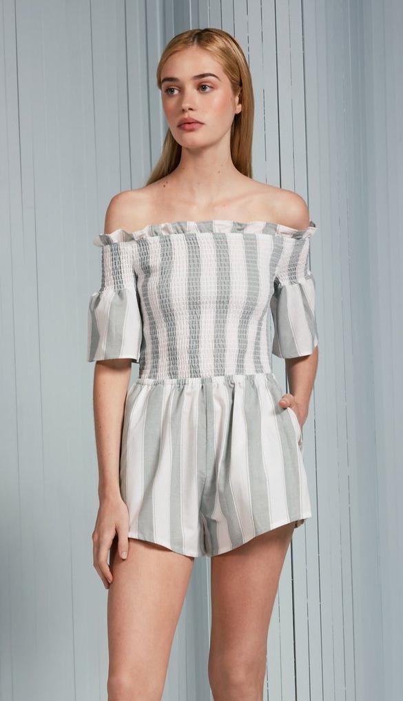 The Fifth Label Poetic Stripe Playsuit