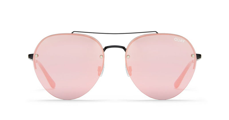 Quay Somerset Aviator Sunglasses Pink