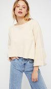 Free People I Can't Wait Crop Ribbed Sweater