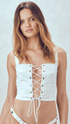 For Love and Lemons Poppy Lace Up Corset Top