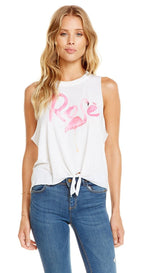 Chaser Rose Flamingo Muscle Tank