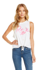 Chaser Rose Flamingo Muscle Tank