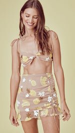 For Love and Lemons Fruitpunch Shirred Mini Skirt