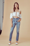 For Love and Lemons Anabelle Eyelet Crop Top