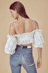 For Love and Lemons Anabelle Eyelet Crop Top