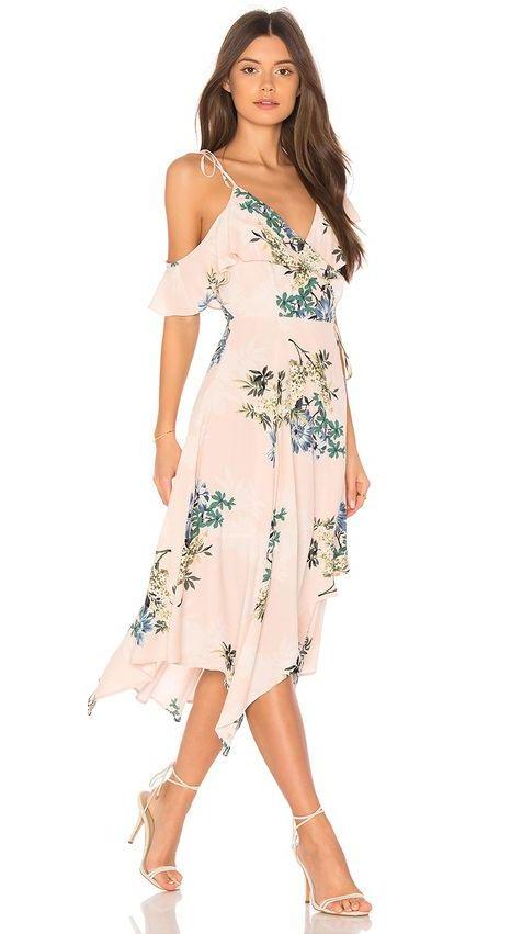 ASTR Yessenia Floral Wrap Dress