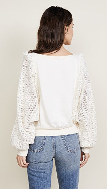 Free People Faff & Fringe Pullover Sweater