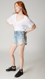 Blank NYC Now or Never Stripe High Rise Jean Shorts