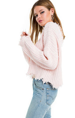 Wildfox Palmetto Sweater - Seashell Pink