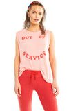 Wildfox Out of Service Vintage Muscle Tank Top