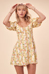 For Love and Lemons Atlanta Mini Dress Buttercreme