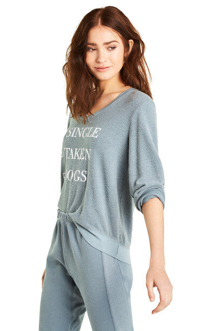 Wildfox Dogs Baggy Beach V Sweater