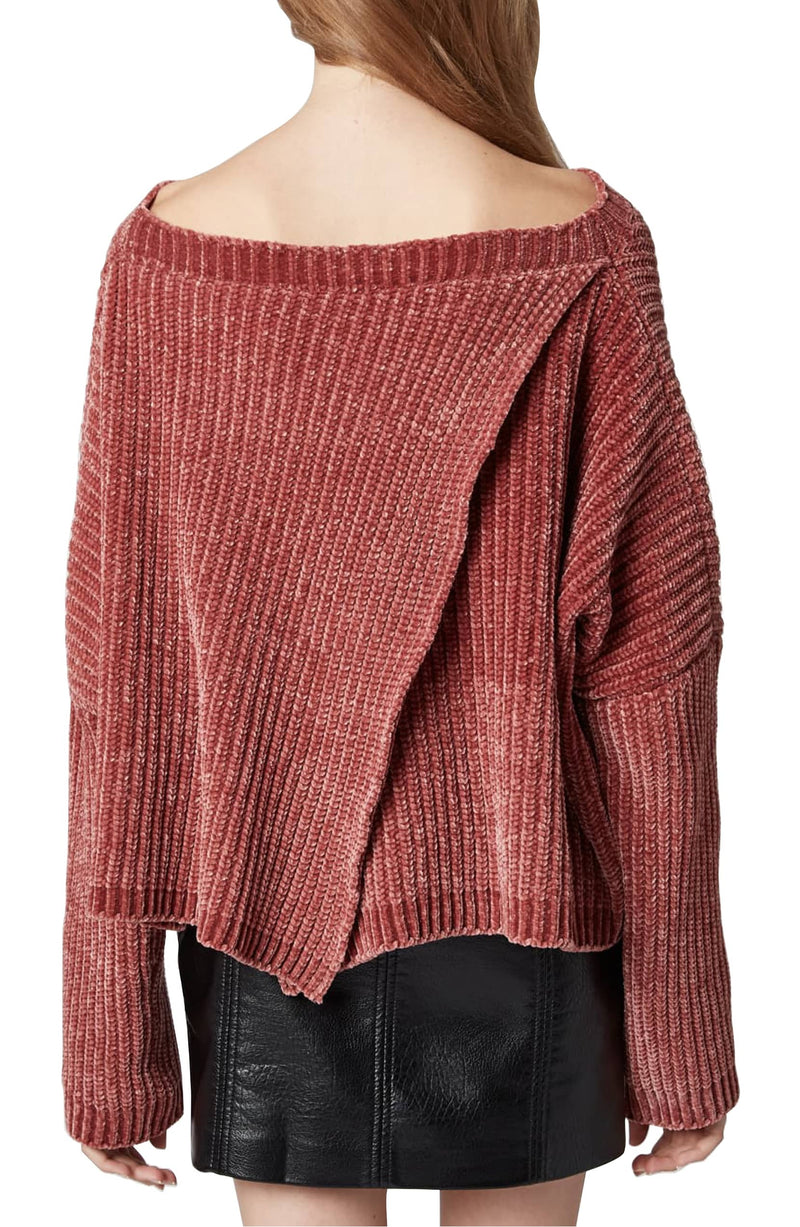 Blank NYC Chenille Off the Shoulder Sweater