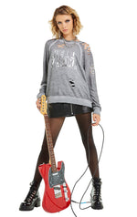 Wildfox Hell Yeah! Distressed Sommers Sweater