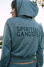 Spiritual Gangster Inner Light Crop Hoodie Sweater