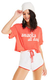 Wildfox Snacks all Day Valley Tee Shirt