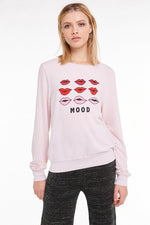 Wildfox Moody Lips Baggy Beach Jumper Sweater