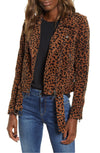 Blank NYC Leopard Jungle Cat Corduroy Moto Jacket
