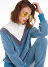 Wildfox Blocked Soto Warm-Up Sweater Jewel