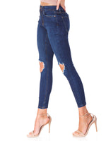 Free People Busted Skinny Short Jeans