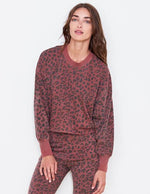Sundry Leopard Drapey Sweater Pigment Spice
