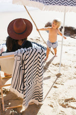 Shop Strands Beach Towel Roundie Black White