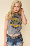 Chaser ACDC Tie Front Muscle  Tee