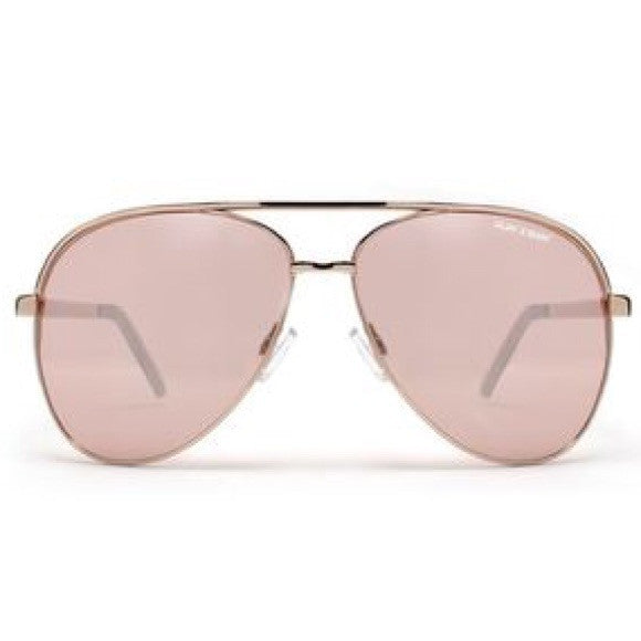Quay Vivienne Gold/Rose Mirror Sunglasses