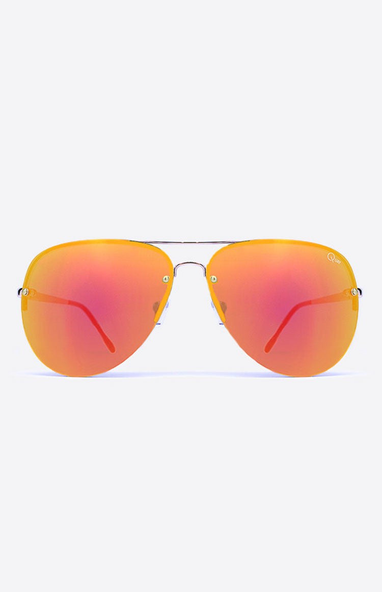 Quay Muse Gold Red Mirror Lens Sunglasses
