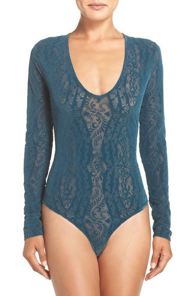 Free People Duo Babe Bodysuit in Blue