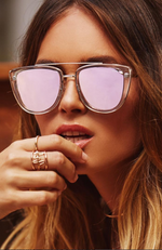 Quay French Kiss Clear Rose Sunglasses