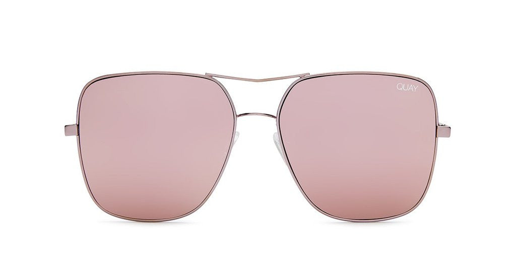 Quay Stop and Stare Pink Mirror Sunglasses