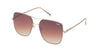 Quay Stop and Stare Gold Brown Sunglasses