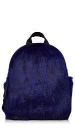 Skinny Dip Charlie Navy Fur Mini Backpack