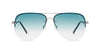 Quay Muse Fade Silver/Blue Sunglasses