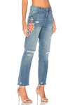 Blank NYC Embroidered Crop Jean