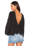 Wildfox Palmetto Fringe Sweater Black