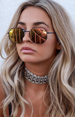 Quay On a Dime Red Mirror Sunglasses
