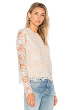 Lovers + Friends Lotus White Lace Top