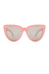 Quay Stray Cat Mirrored Cat Eye Peach Sunglasses
