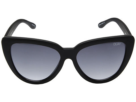 Quay Stray Cat Mirrored Cat Eye Black Sunglasses