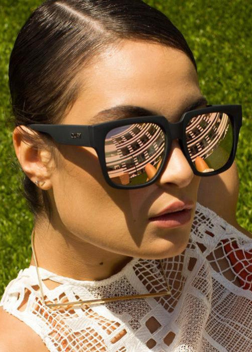 Quay On the Prowl Black Pink Sunglasses