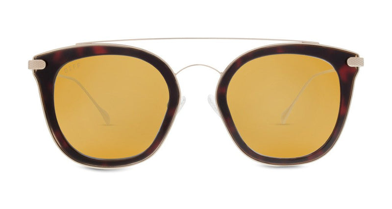 Diff Eyewear Zoey Tortoise Gold Sunglasses