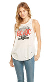 Chaser ACDC Deconstructed Muscle Tank Top