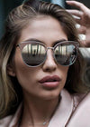 Quay Mia Bella Pink Silver Sunglasses
