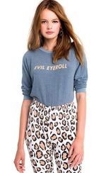 Wildfox Evil Eyeroll Junior Sweatshirt