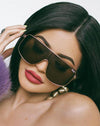 Quay X Kylie Unbothered Sunglasses Brown