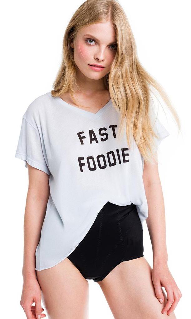 Wildfox Fast Foodie Romeo V-Neck Tee Shirt