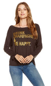 Chaser Happy Champagne Long Sleeve Top